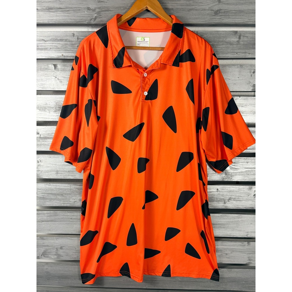 Obnoxious Golf The Flintstone XXL Polo Shirt - Fred Flintstone Design NICE